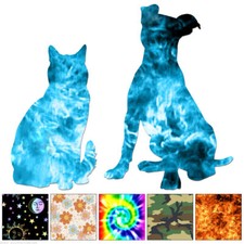 Dog Cat Rescue - Decal Sticker - Multiple Patterns  Sizes - ebn6918