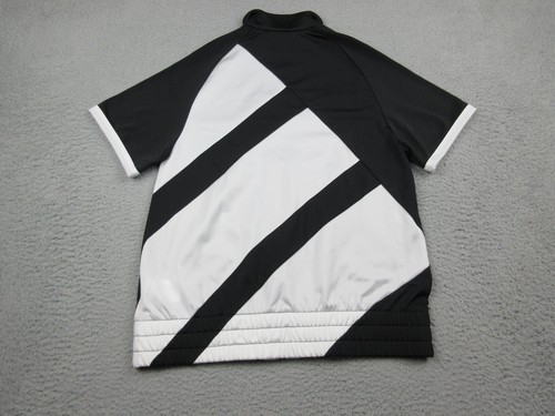 Adidas Sweater Girls Large Black White Full Zip Short Sleeve Logo Youth Kids - Picture 8 of 10