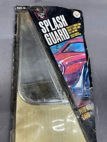 Vintage NOS Groboski Accessories Splash Guards Mud Flaps Stainless Steel White - Picture 4 of 9