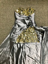 Silver Ball Evening Gown with Gold mini dress