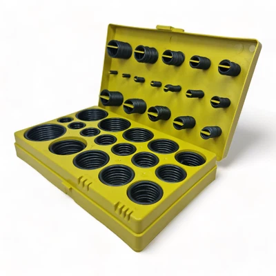 DH & JS 419Pcs Assorted O-Rings Kit Metric 32 Popular Sizes Hinged Box (Moulded)
