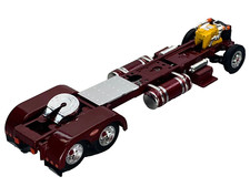 1/64 DCP PARTS BURGUNDY 300" PETERBILT 359/379/389 CHASSIS W/ WTI FENDERS