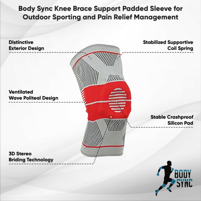 Knee Brace Support Padded Sleeve High Compression Silicone Sports knee pad Belt Knee Brace Support Padded Sleeve High Compression Silicone Sports knee pad Belt