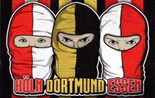 Aufkleber KÖLN DORTMUND ESSEN 8,5 x 5,5 cm S...