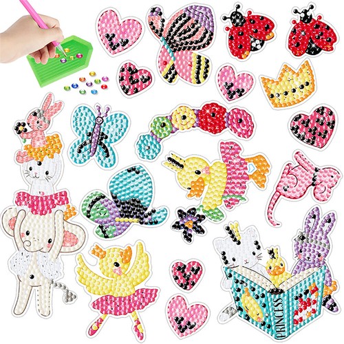12/13/14/15/16/18/20/22/29/33/36PCS Gem Sticker DIY Home Decorations Kits - Picture 5 of 18