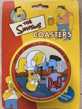 THE SIMPSONS COASTERS WITH HOMER ON THE CANISTER OPEN BOX