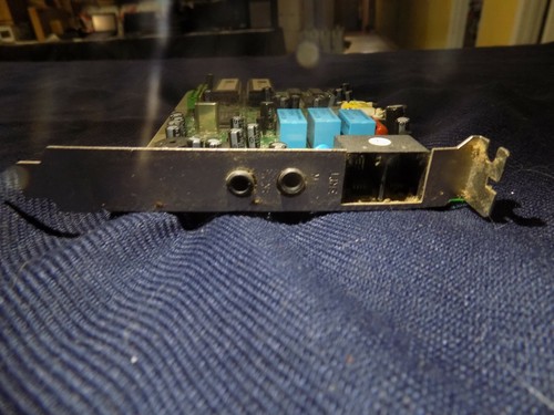 Used Cirrus Logic ISA Modem Card FM-3131 Mic Speaker Line Phone Ports RJ-11 - Picture 2 of 4