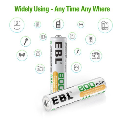Battery Charger for AA AAA 9V Ni-MH Ni-CD Rechargeable Batteries +8x AAA Battery - Picture 13 of 14