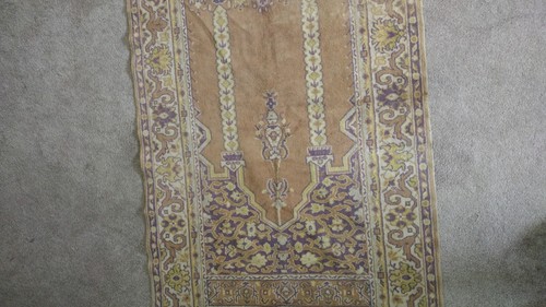 Anatolischer Gebetsteppich türkischer handgeknüpfter roter traditioneller Teppich - Bild 5 von 8