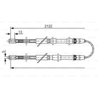 Bosch Handbremsseil Bremsseil Hinten FüR Lada Niva 2121 Nadeschda 2120