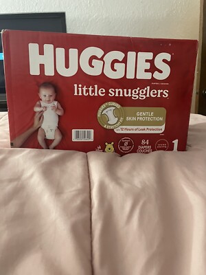 Little Snugglers Baby Diapers, Size 1 (8-14 lbs), 84 Ct