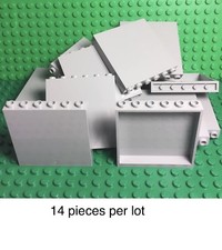 Lego 14 Piezas Gris Azulado Claro 1x6x5 Panel/Piedra Mediana Gris Pared Piezas