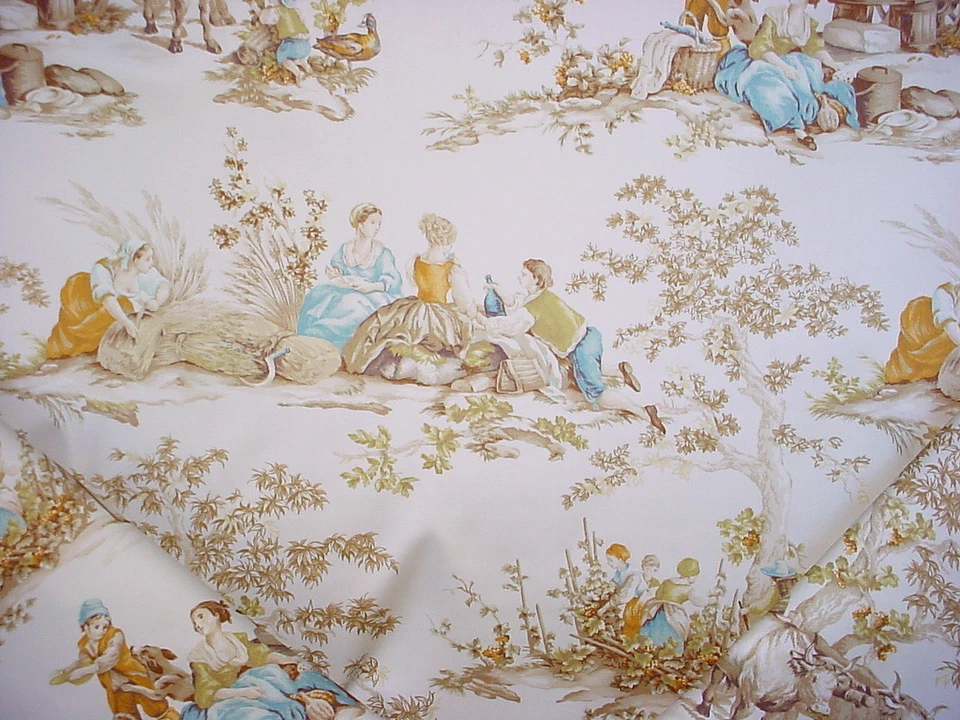 3Y Kravet Couture Hinter Guinevere Pastoral Print Cotton Upholstery Fabric - Image 3 of 3