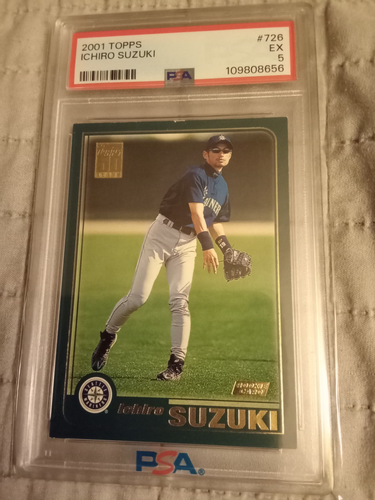 2001 Topps Ichiro Suzuki #726 Graded PSA 5 Excellent Rookie Baseball Card