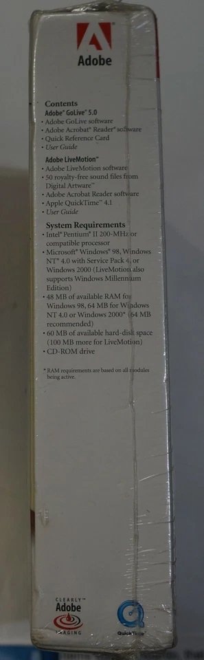 Adobe GoLive 5.0 for Windows Education VERSION Factory Sealed in Box - Image 3 of 4