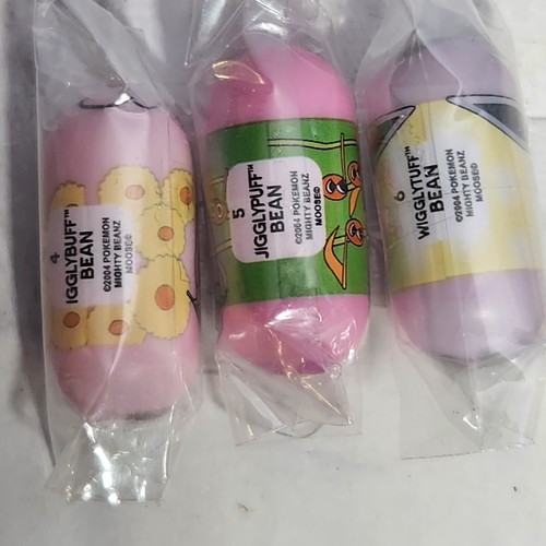 Mighty Beanz Pokemon Figuren Konvolut Igglybuff Jigglypuff Wigglytuff Vintage 2004 - Bild 2 von 2