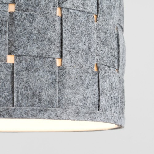 Ceiling Light Shade Modern Grey Felt Weave Design Easy Fit Drum Lampshade Home - Picture 14 of 24