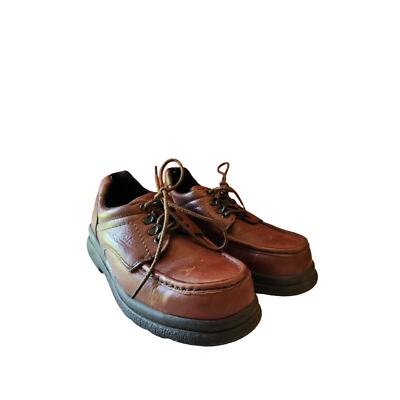 Vintage RED WING BROWN LEATHER STEEL TOE SUPER SOLE SHOES  display picture 3