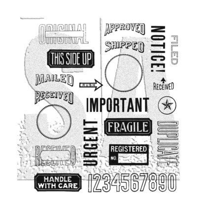 Tim Holtz Stampers Anonymous ''MAIL ART'' Rubber Cling Stamp Set