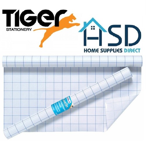 TIGER Transparent Dos Collant Plastique Livre Coque Film Adhésif Rouleau Protège