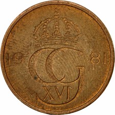#426879 M&uuml;nze, Schweden, Carl XVI Gustaf, 5 &Ouml;re, 1981, SS, Bronze, KM:849