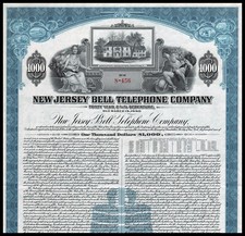 1950 New Jersey Bell Telephone Company - $1000 Debenture