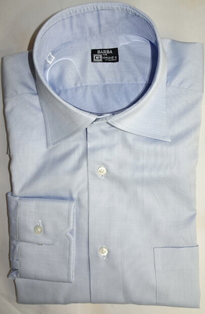NEW $500 15.5 35 BARBA ITALY for GIORGIO'S of PALM BEACH DRESS SHIRT blue |  eBay