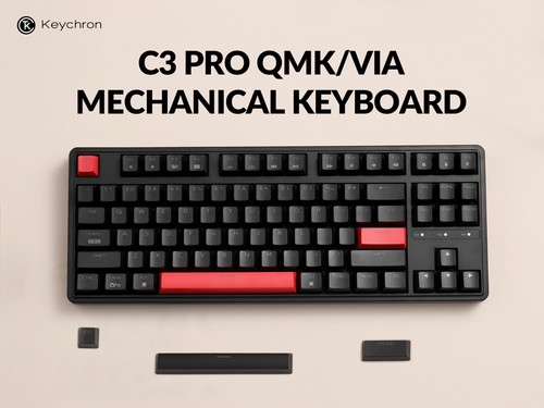 Keychron C3 Pro QMK/VIA Wired Mechanical Keyboard Shine-Through Shine-Through US - Picture 8 of 10