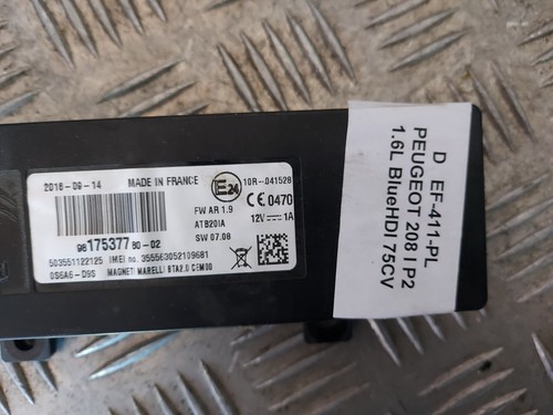 Boitier Module Gestion Bluetooth - PEUGEOT 208 I (1) - Réf : 9817537780 - Picture 2 of 4