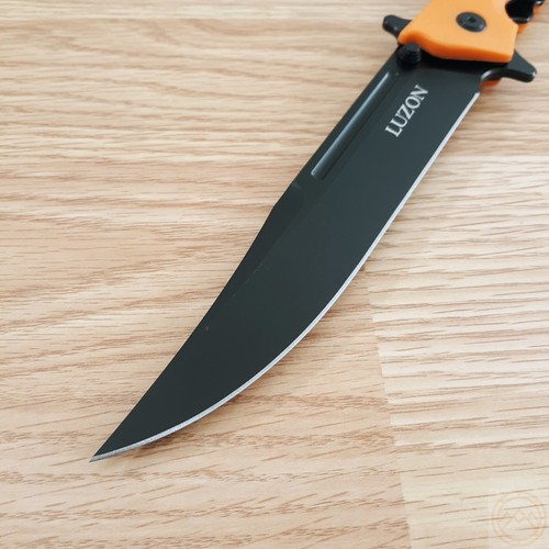 Cold Steel Large Luzon Folding Knife 6" 8Cr13MoV Steel Blade Orange GFN Handle - Picture 2 of 12