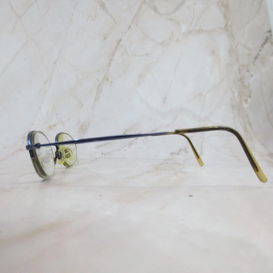 Flexon Marchon Eyeglasses Frame 626 Men's Cobalt Blue Metal Half Rim 45-19-135 - Image 3 of 4