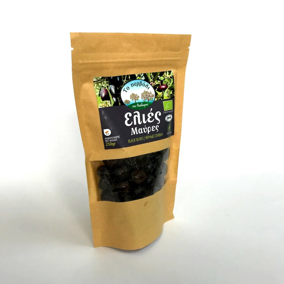 Cyprus Organic black olives Cypriot local variety Черные оливки bio 250gr - Image 3 of 4
