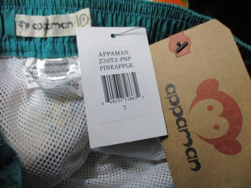 NUEVO CON ETIQUETAS Appaman Boys ¡FAB! Bañador estampado piña talla 7 - Imagen 2 de 2