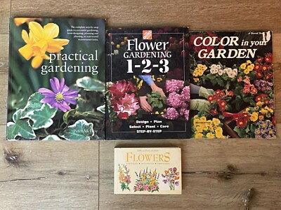 Lot of 4 Gardening Books-Practical Gardening, Flowers, Color in Your Garden...