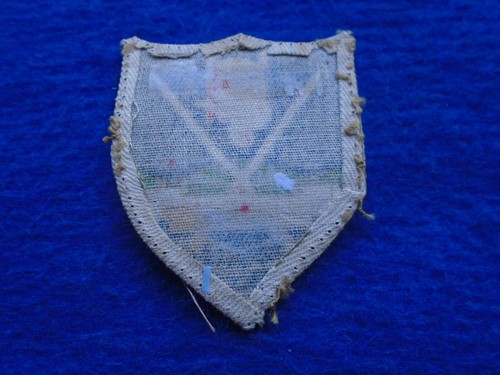 WWII BRITISH ARMY EASTERN DISTRICT PRINTED CLOTH FORMATION SIGN PATCH, BADGE - Picture 2 of 2