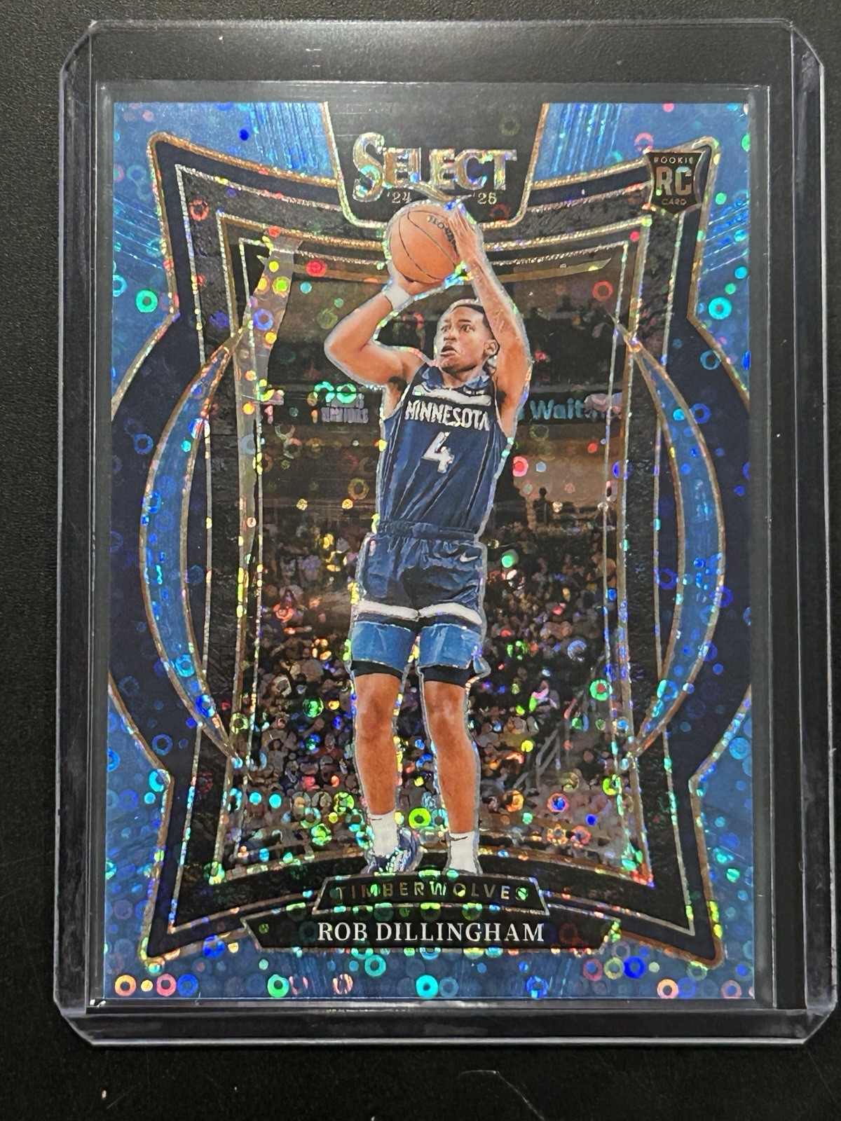 2024-25 Select Rob Dillingham Rookie   Concourse Light Blue Prizm Disco /99 #84