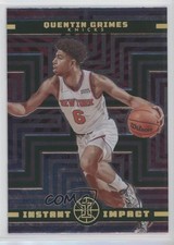 2021-22 Panini Illusions Instant Impact Emerald Quentin Grimes #19 Rookie RC 4g0