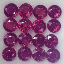 2.81CT STUNNING VVS 16PCS 3.1-3.2MM ROUND UNHEATED ORANGE PINK SAPPHIRE NATURAL