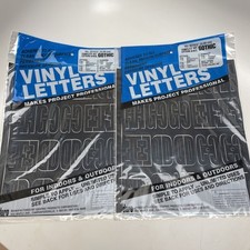 Permanent Adhesive Vinyl Letters  Numbers 2" Black, Pack of 2