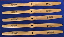 5 Vintage Top Flite Power Point 11 x 8 Wood Plane Propellers RC Airplane Props