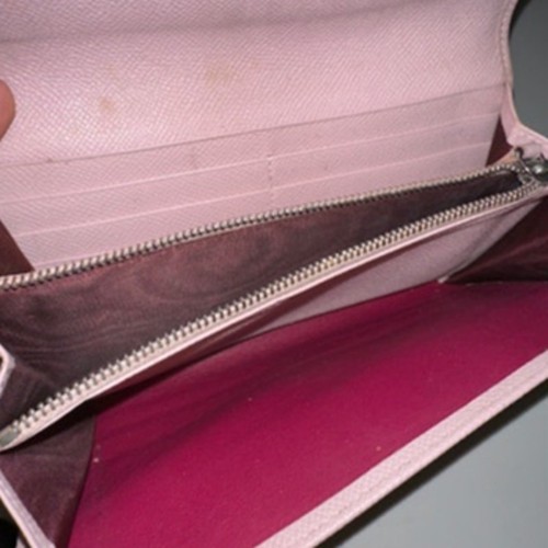 Autentico portafoglio Bvlgari rosa con cerniera - Foto 3 di 4