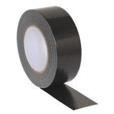Sealey Duct Tape 48mm x 50m Black Gloss Finish Moisture Resistant Seal DTB 0.37 per metre