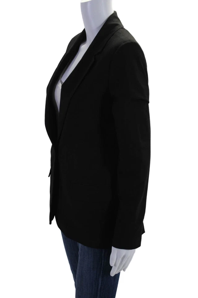 Chaqueta Blazer Elizabeth and James Mujer Cuello Muesca Abotonada Negra Talla 8 Foto 3 de 4
