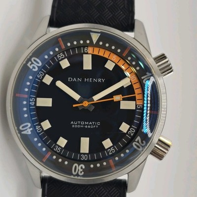 Dan Henry 1970 Compressor Men's Automatic Watch Black 40mm | eBay