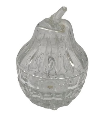 Cut Crystal Glass Pear Shaped 2 pc. Jelly Dish, No Spoon West Germany