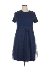 Isaac Mizrahi for Target Women Blue Casual Dress XL
