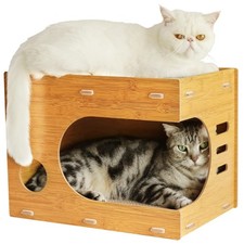 2 in 1 Cat Scratcher Cat House, Cozy Cat Scratcher House Durable and Sturdy Cat