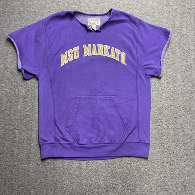 #ad #ad Vintage Mankato MSU Steve amp; Barry#x27;s Sweatshirt Mens Large Purple Embroidered $15.00