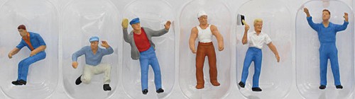 Figuras de trabajadores de carga de camiones Preiser 1010582 HO (juego de 6) | Condition: New