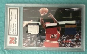 1/1 Michael Jordans Bulls & Wizards NBA Game Used 3 Jersey Patch Card NSA COA 🙌